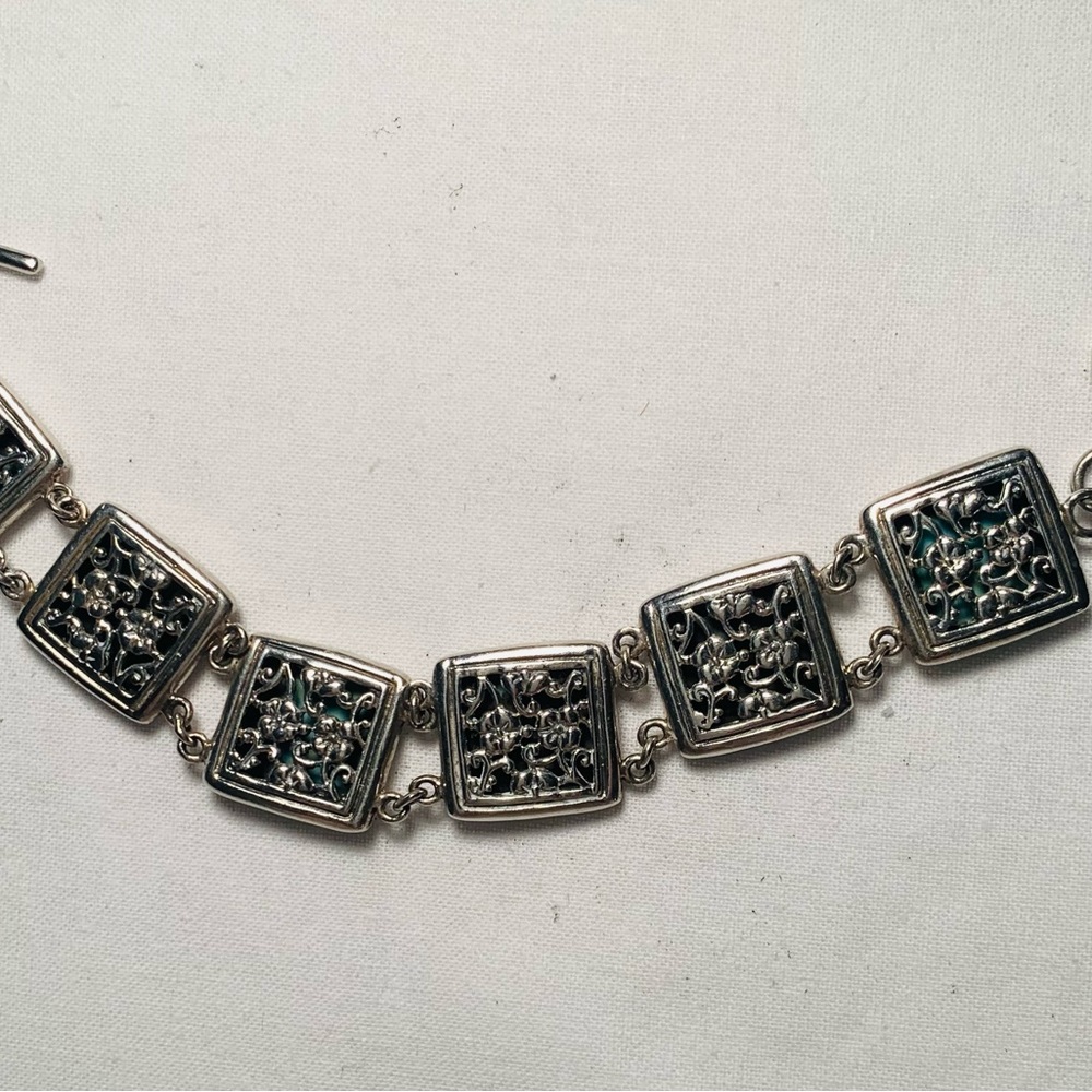Turquoise & sterling Southwest bracelet from ParkCity. 7.5” Mother's Day gift! - Picture 6 of 8